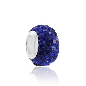 PINK OR BLUE SPARKLY BRACELET CHARMS FOR PANDORA BRACELETS & MOST OTHERS